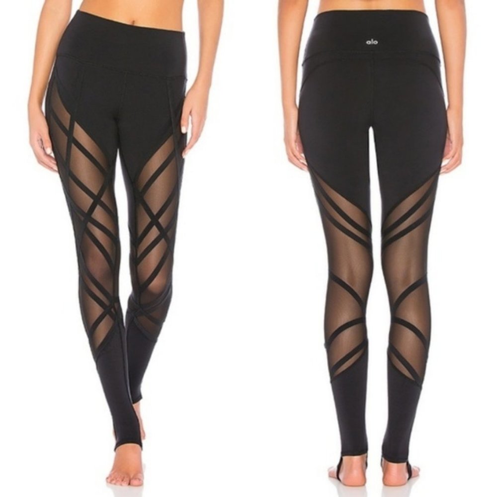 ALO Yoga High Waist Wrapped Mesh Stirrup Legging
